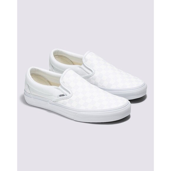 Vans White Checkered Slip-On Sneakers Mens 10.5 - Picture 1 of 10